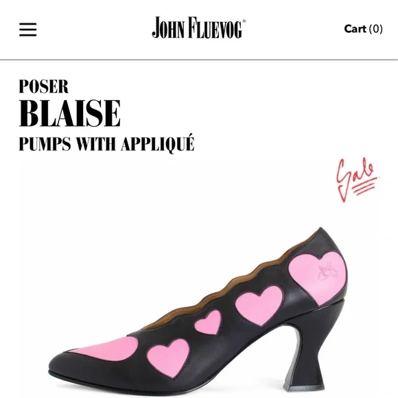 New in Box John Fluevog Heart Heels Size Women’s 7.5 - Picture 4 of 5